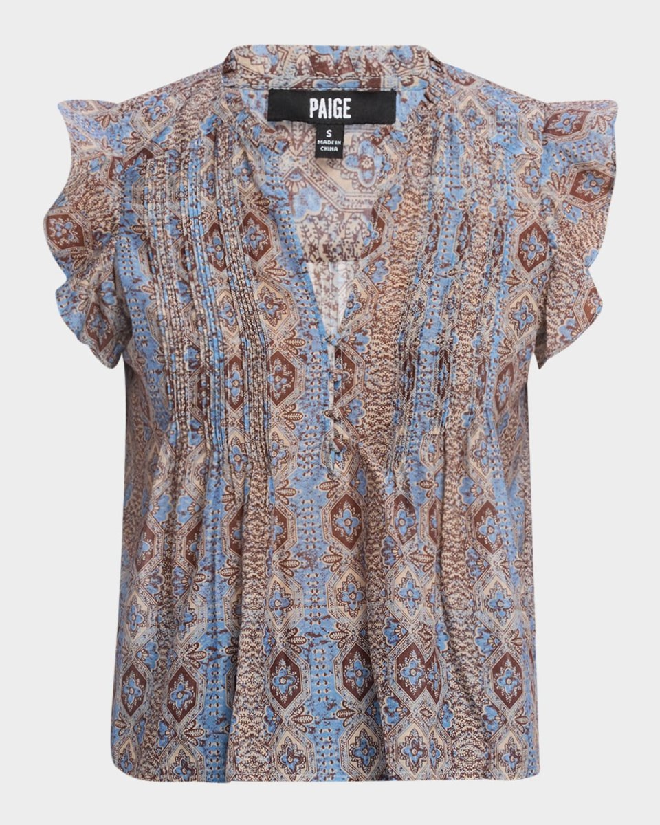 Idris Flutter-Sleeve Blous